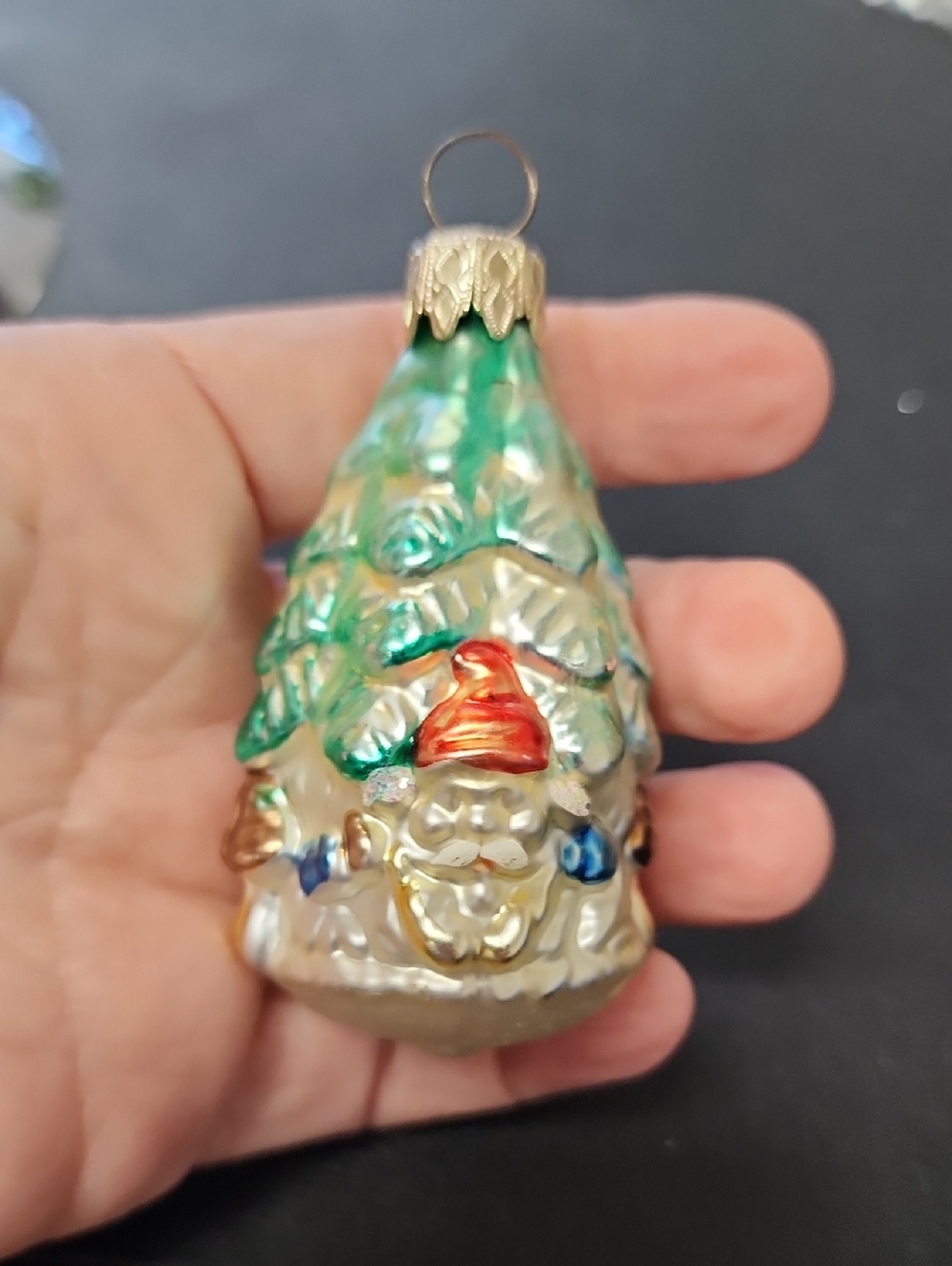 Christmas Ornament Jewelry Tree, With 15 Assorted Vintage Ornaments! - Picture 14 of 16